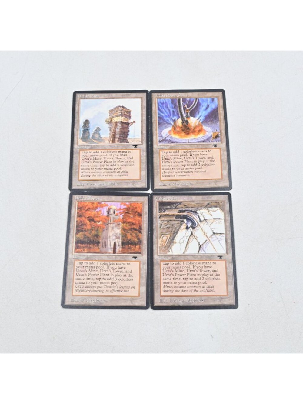 Magic The Gathering Urza’s sPower Plant Towers 2 Mine Land Vintage Set